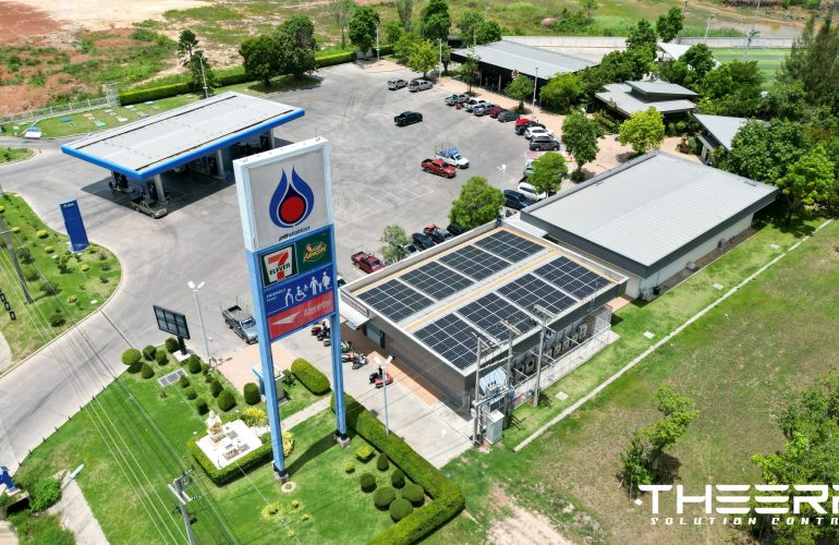 งานติดตั้ง Solar ปตท.ธรรมรัตน์ สาขาหนองปลิง จ.กำแพงเพชร