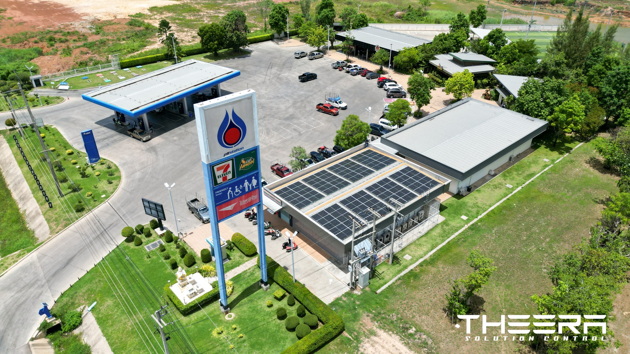 งานติดตั้ง Solar ปตท.ธรรมรัตน์ สาขาหนองปลิง จ.กำแพงเพชร