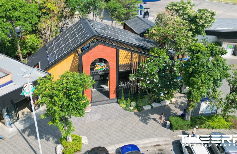 งานติดตั้งระบบ Solar cafe amazon จ.กำแพงเพชร
