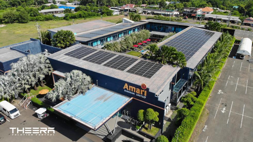 งานติดตั้ง Solar โรงแรมอมารี บุรีรัมย์ ยูไนเต็ด จ.บุรีรัมย์