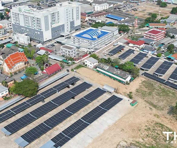 โรงพยาบาลหริภุญชัย จ.ลำพูน ก้าวสู่ยุคพลังงานสะอาด ติดตั้งโซลาร์เซลล์ 1 MW โดย ธีระ โซลูชั่นฯ