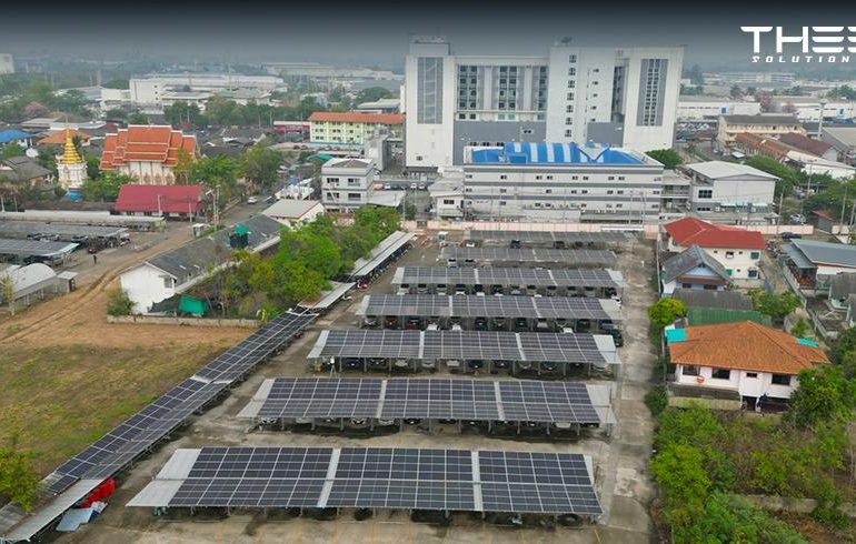 โรงพยาบาลหริภุญชัย จ.ลำพูน ก้าวสู่ยุคพลังงานสะอาด ติดตั้งโซลาร์เซลล์ 1 MW โดย ธีระ โซลูชั่นฯ
